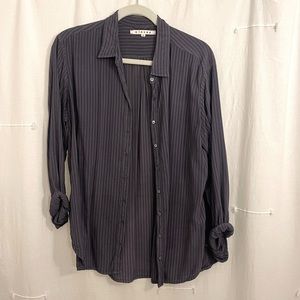 Xirena Striped Button Down Blouse